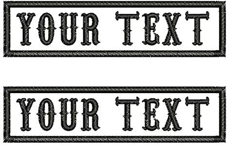 Amazon Com 2 Pcs 4 Wide 1 Height Embroidery Custom Hook And Loop Name Patch Tactical Rank Patch Military Tape s For Jackets Work Shirts Vest Bags Black Border White Fabric Home Kitchen