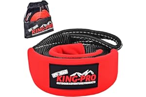 KING-PRO Tree Saver Strap 3in x 8ft, Emergency Recovery Tow Strap 33,000lbs Break Strength Tree Trunk Protector Rope for SUV ATV Off Road