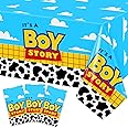 Heboland 3 Pieces Cartoon Toy Baby Shower Decorations Tablecloth, It's A Boy Story Baby Shower Decorations Large Size 54 x 108 Inch Rectangular Plastic Table Cloth