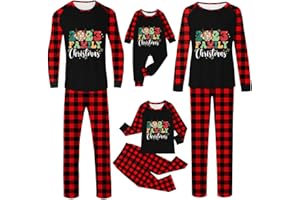 GENERIC Family Christmas Pajamas Matching Pajamas for Family, Christmas Pjs Matching Sets for Couples Adults Soft Loungewear Pjs Set