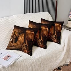 Western Decor Throw Pillow Covers 20"x20" Set of 2