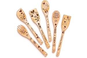 Riveira 6-piece Wooden Spoons For Cooking, Unique Valentines Day Gifts For Her, Valentines Day Gifts For Mom, Gift Set For Women, Valentines Day Gifts For Wife - Valentines Day Gifts For Teachers