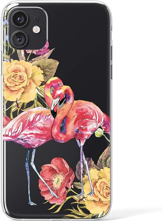 Amazon Com Mertak Clear Case Compatible With Iphone 12 Pro Max Mini 11 Se 10 Xr Xs 8 Plus 7 6s 5s Pink Cover Floral Protective Birds Flamingo Slim Tpu Flexible Design Silicone Lightweight Tropical Print