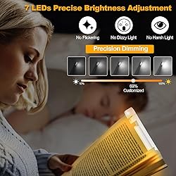 HIONXMGA Book Reading Light,Silent Touch Book Lamp