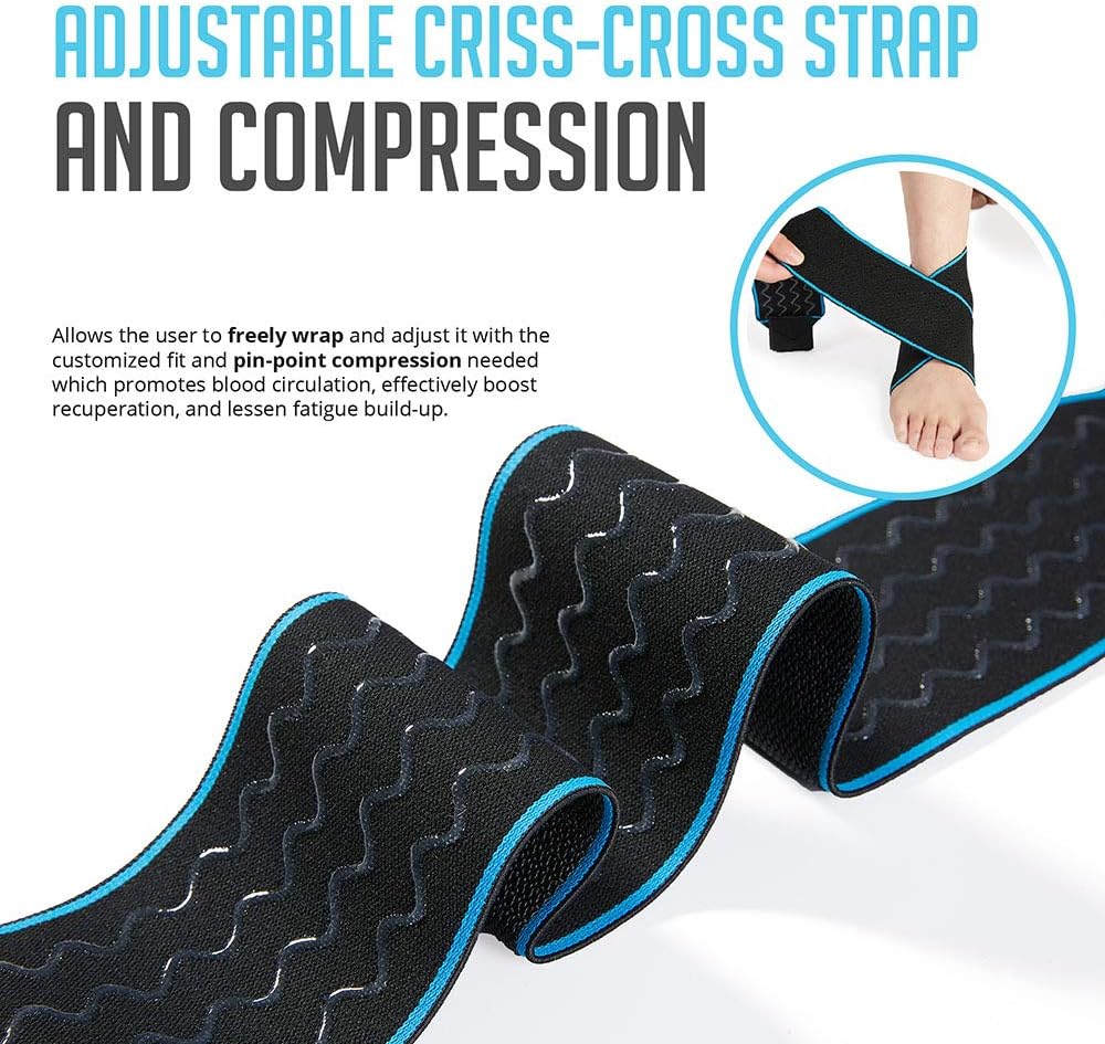Ankle Support Brace 2 Pack, Adjustable Compression Ankle Braces for Sports Protection, One Size Fits Most for Men & Women: Health & Personal Care