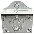 The Nifty Nook I Vintage Style Post Box I Nostalgic Charm Home Decor I Farmhouse Design I 15.9" Height x 11" Wide (All White Horizontal)