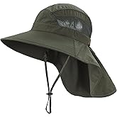 Home Prefer UPF50 Wide Brim Kids Sun Hat Neck Flap Boys Girls Sun Protection Hat for Beach Fishing