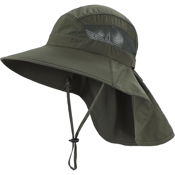 Amazon.com: Men Mesh Breathable Bucket Hats with String Wide  display picture 1