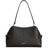 Genuine Leather Shoulder Bag for Women, Vintage Pebbled Structured Hobo Bag, Convertible Shoulder & Crossbody Bag