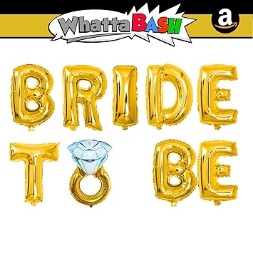 Bride To Be Gold Balloon Set Shimmery Bride Squad Bridal Shower