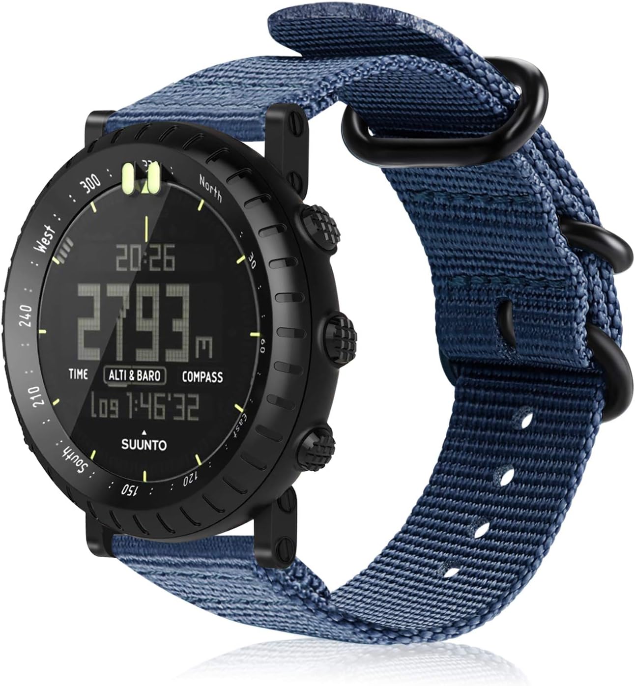 Fintie Watch Band Compatible with Suunto Core, Premium Woven Nylon Replacement Sport Strap with Metal Buckle Compatible with Suunto Core Smart Watch