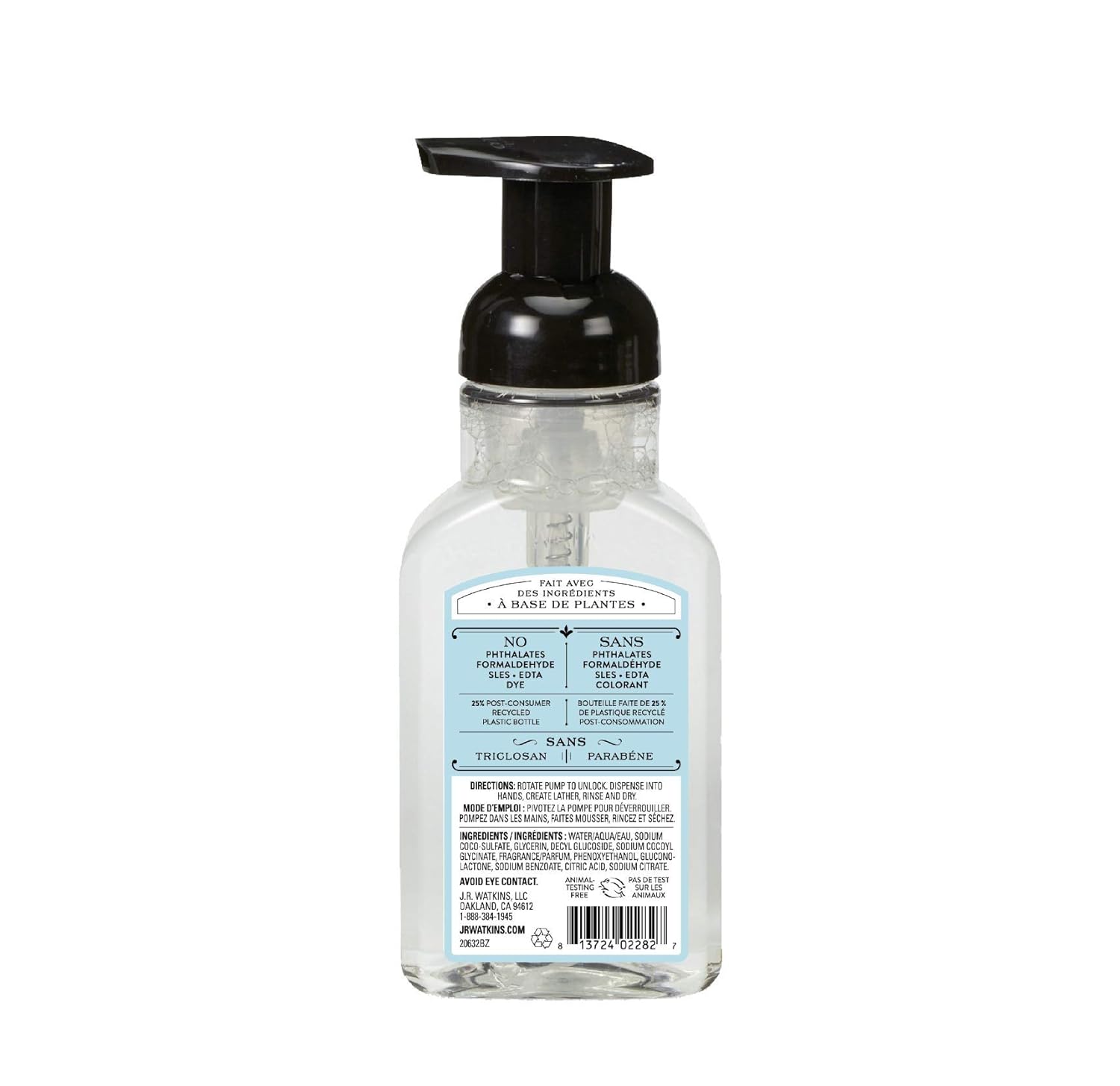 J.R. Watkins Foaming Hand Soap For Bathroom or Kitchen, Scented, USA Made And Cruelty Free, 9 Fl Oz, Ocean Breeze, 6 Pack: Beauty