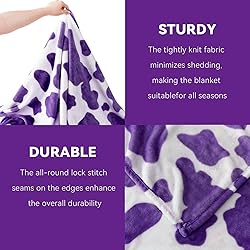 Queen Size Blanket Purple Throw Blanket Warm Purple