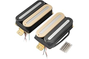MUSICLILY Artec HXTN Super Power Dual Hot Rail Ceramic Humbucker Electric Guitar Neck Bridge Pickup Set, Zebra