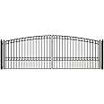 ALEKO Dual Swing Driveway Gate - 18 x 6 Feet | Anti-Rust Galvanized Steel Gate | Outdoor Fence Security Barrier | DG18PARD | (18x6, Paris Style)