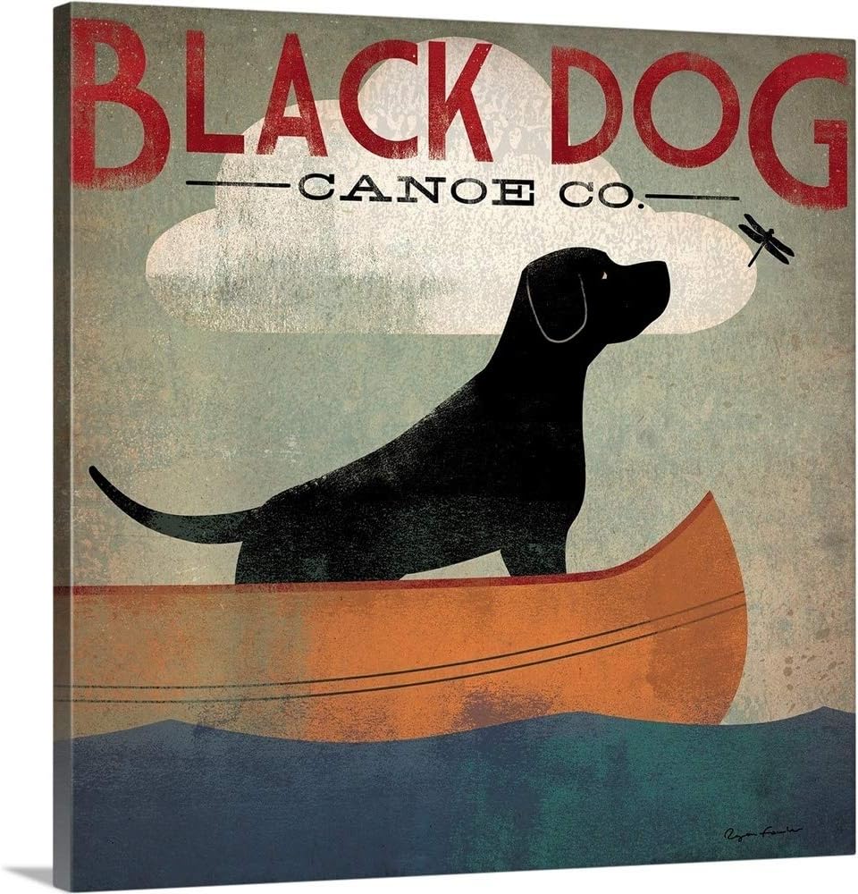 black dog wall art