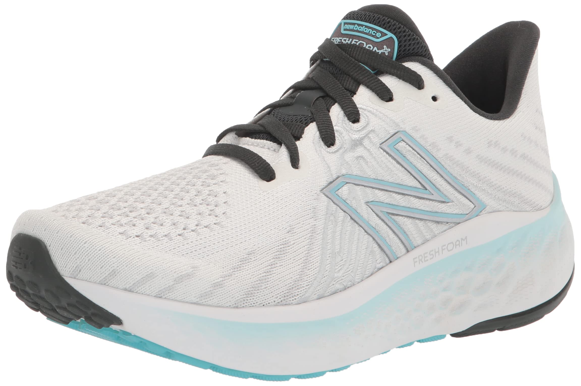 New Balance Women's Fresh Foam X Vongo V5 Running Shoe, White/Bleach Blue/Silver Metalic, 5 M Image