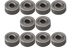CNBTR 10PCS 2x6x2.5mm Bearing Steel Mini Groove Ball Bearings Sliding Wheels MR62ZZ Bearing Steel Miniature Ball Bearing for Power Tools, DIY Industry