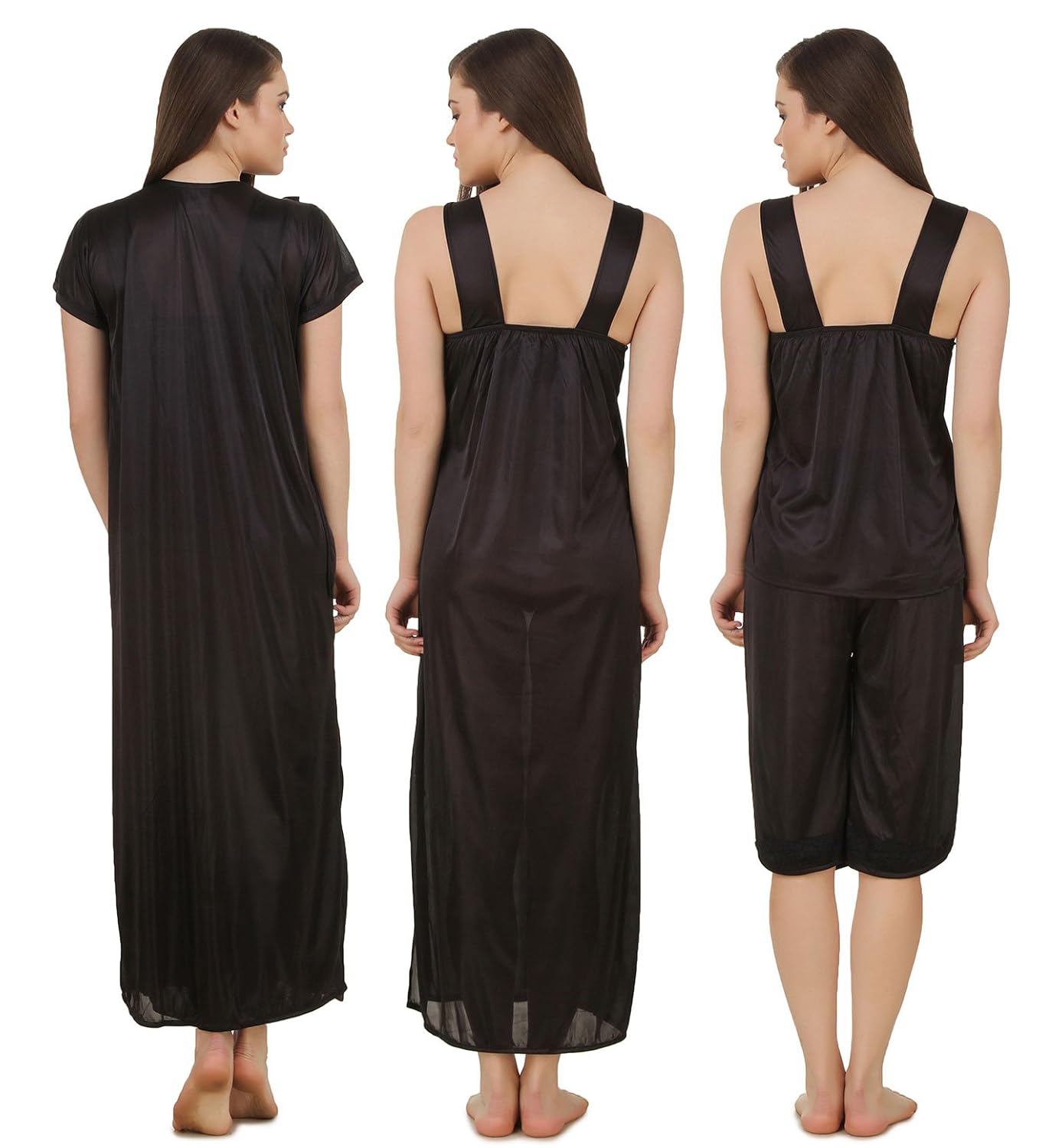 fasense women's satin nightwear - set of 6