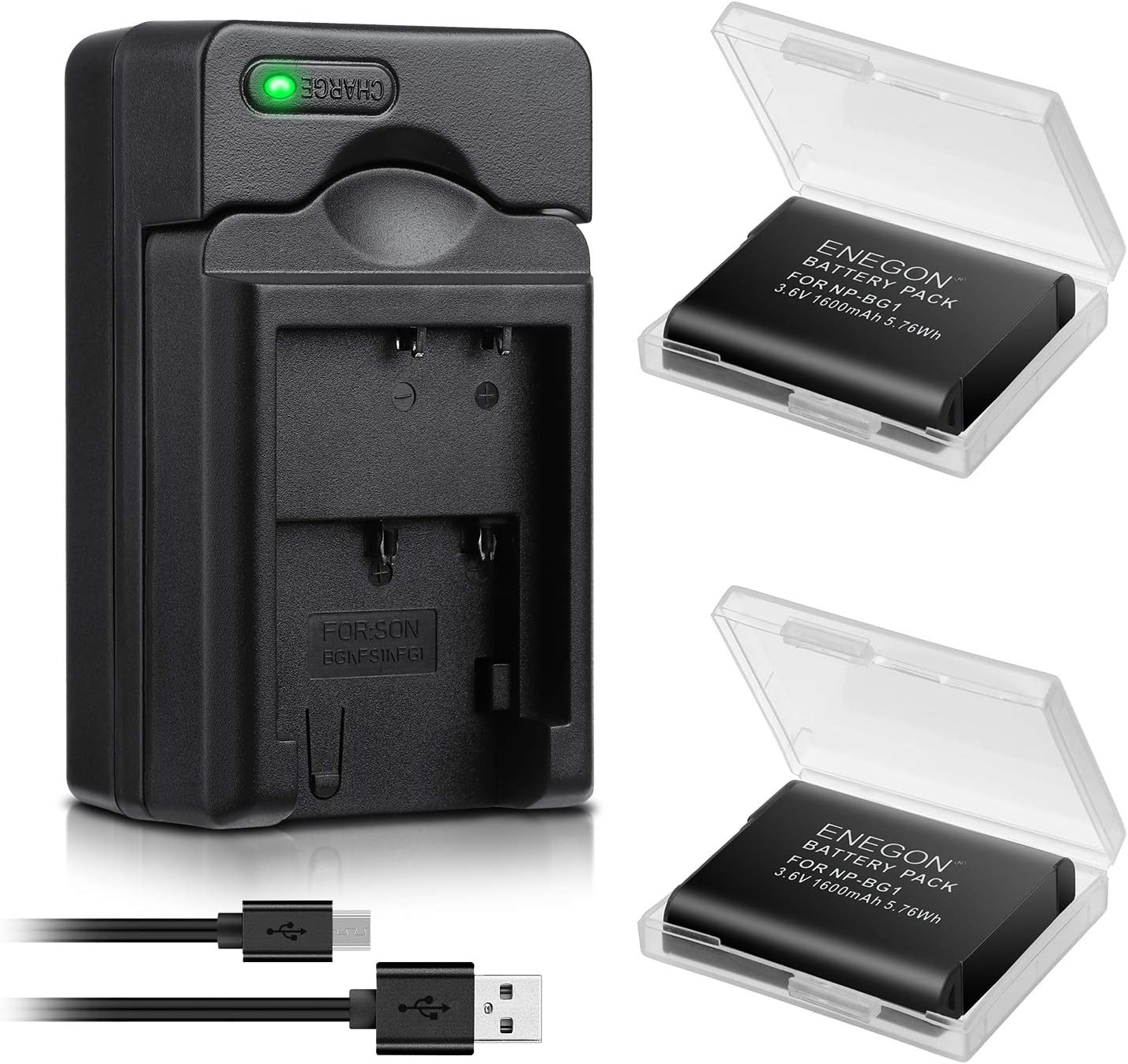 NP-BG1, ENEGON Battery and Rapid USB Charger for Sony: Amazon.co.uk ...
