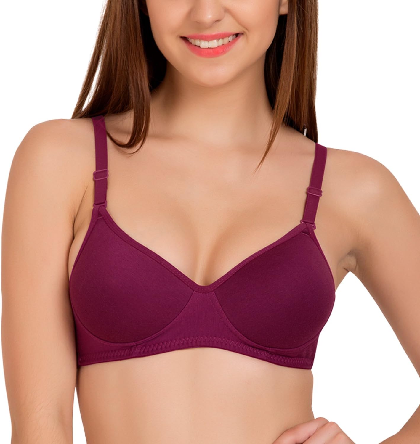 Tweens Full Coverage Magenta Padded T-Shirt Bra