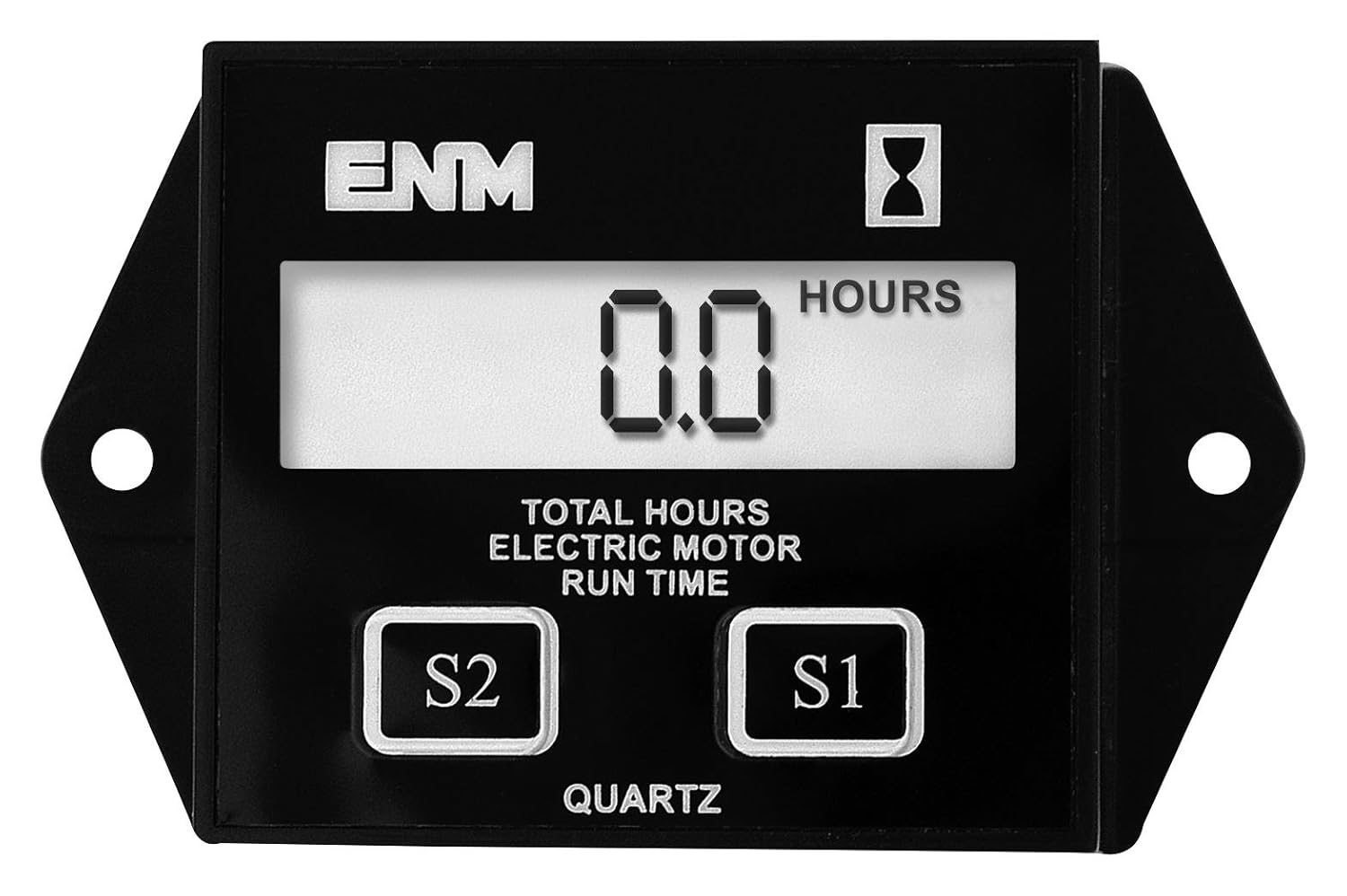 Panel Mount Timer, Electric Motor Hour Meter, 0 s, 999.9 h