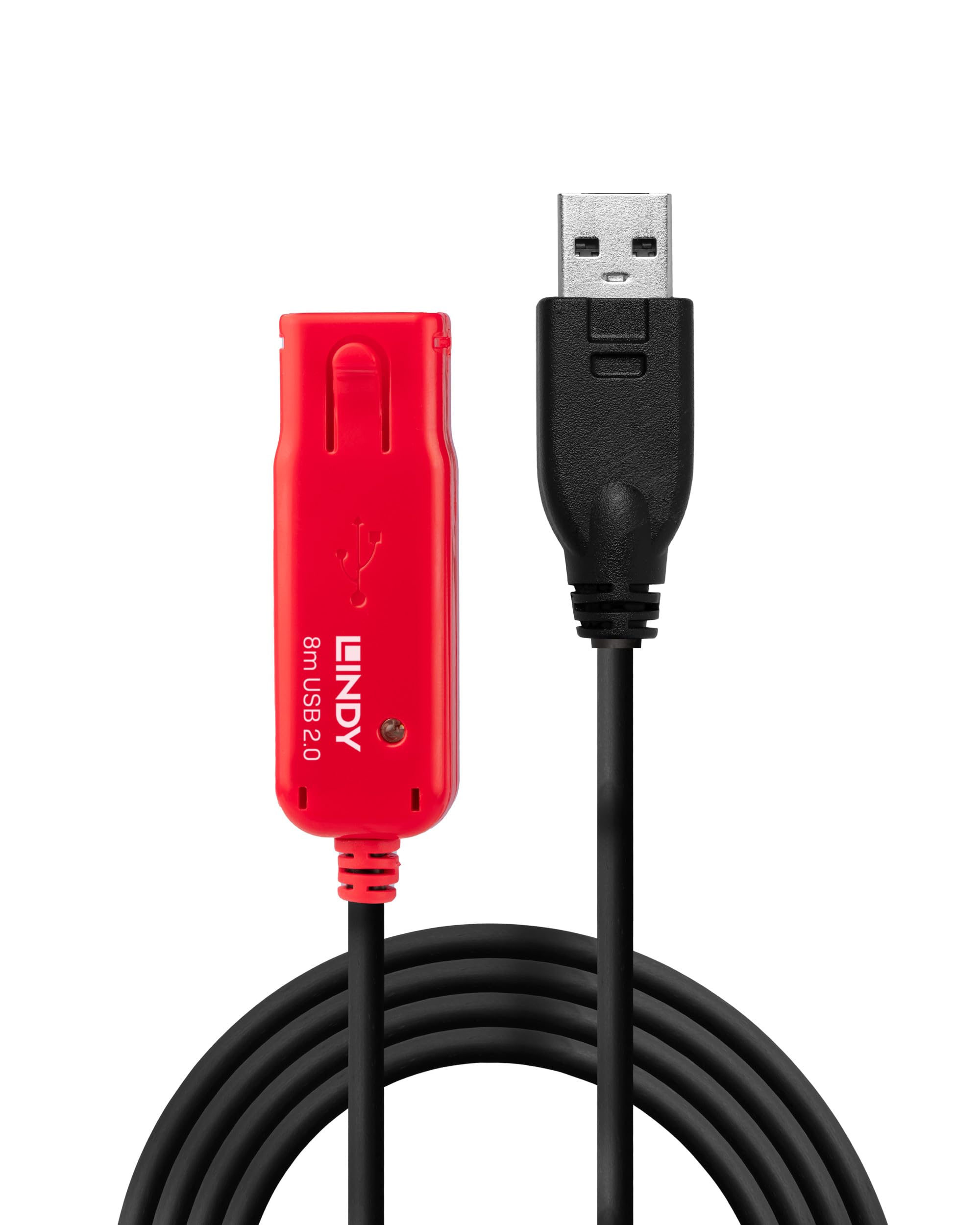 Lindy 8m USB 2.0 Active Extension Cable Pro, Long Distance Repeater, Extends USB devices, PCs, Laptops, Xbox, PS4, PS5, VR Headset, Printer, Scanner, Webcam, Interactive Whiteboards — image 1