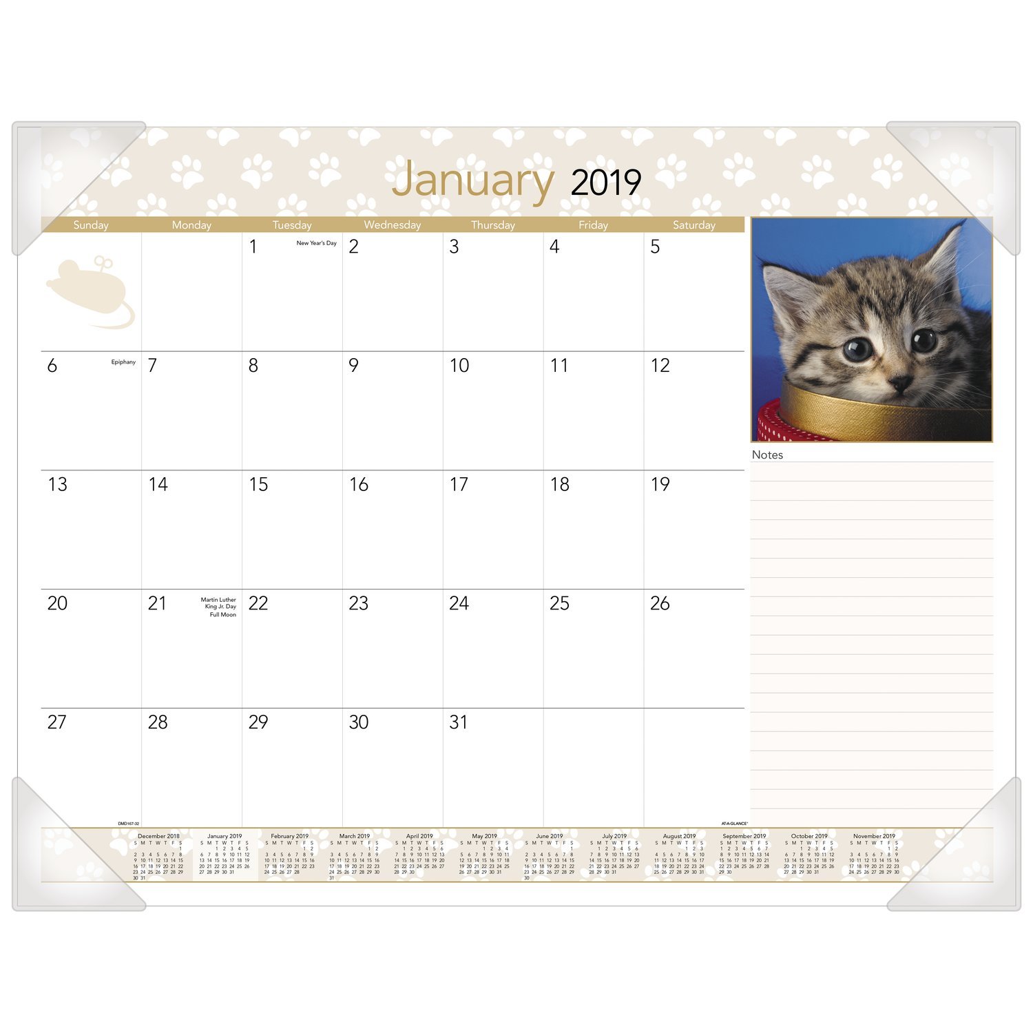 Best at a glance desk calendar july 2018-2019 refill