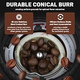 AMZCHEF Electric Coffee Grinder 48 Grind Settings, 40mm Burr, LED LCD view 4