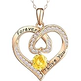 Infinity Heart Birthstone Pendant Necklace for Women, Jewelry Birthday Gift Idea for Wife Girlfriend Mom Daughter Friendship on Valentine‘s Day Anniversary Christmas Wedding, 925 Sterling Silver