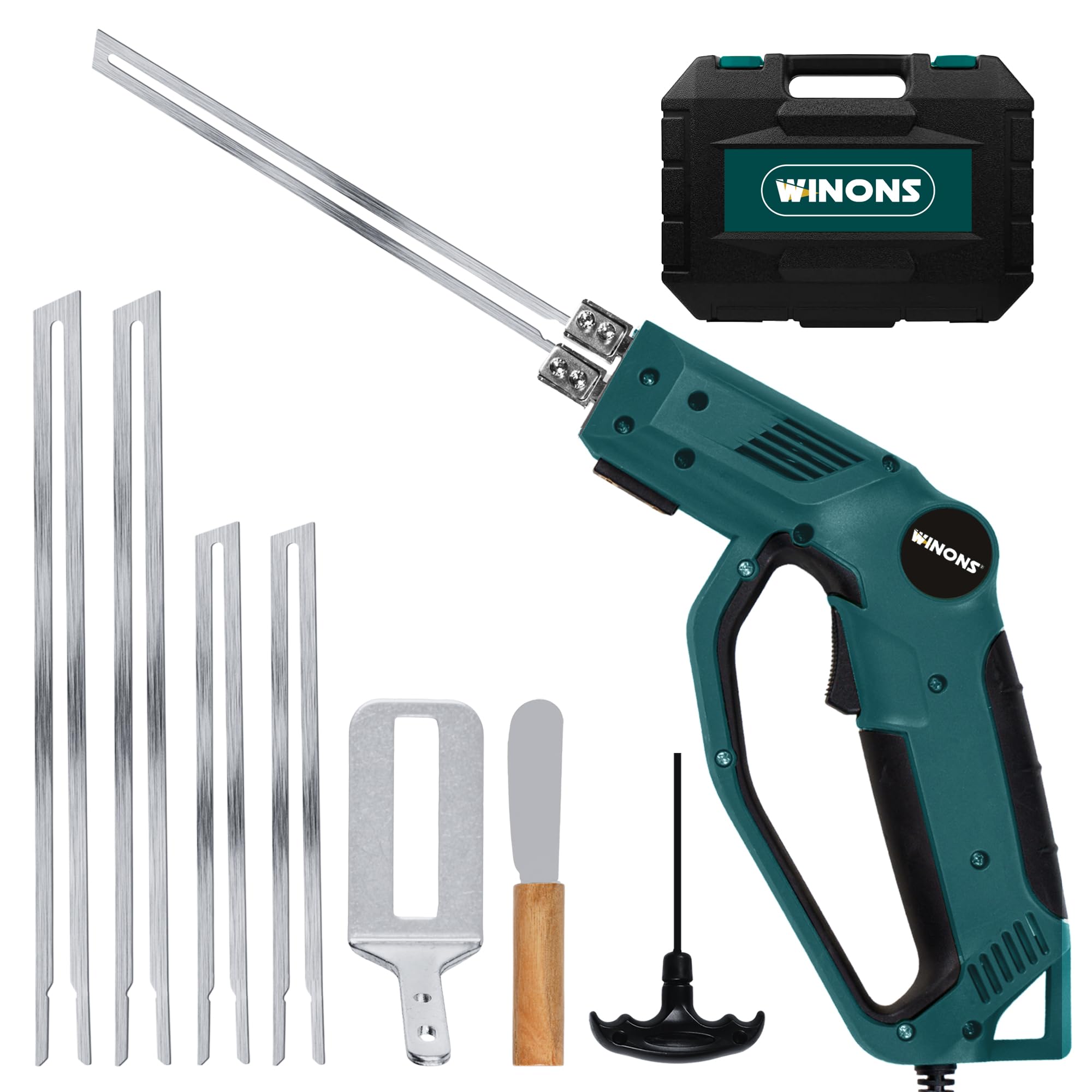 Photo 1 of WINONS 210W Hot Knife Foam Cutter Tool, Air Cooled WFC0013 Polystyrene Cutter with Numbered Temperature Controller 630°C Max Temp, Hot Wire Foam Cutting Tool for Different Projects (Kit of 8)