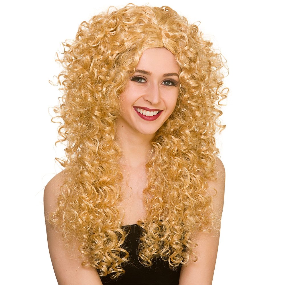 Wicked Costumes Adult Long Blonde Curly Fancy Dress Wig