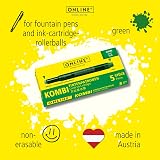 Online Double-Sided Fountain Pen Ink Cartridges 5 Green Universal Lamy view 3
