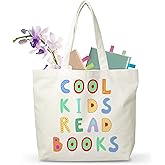 JUSITAKEET Cool Kids Read Books Themed Tote Bag