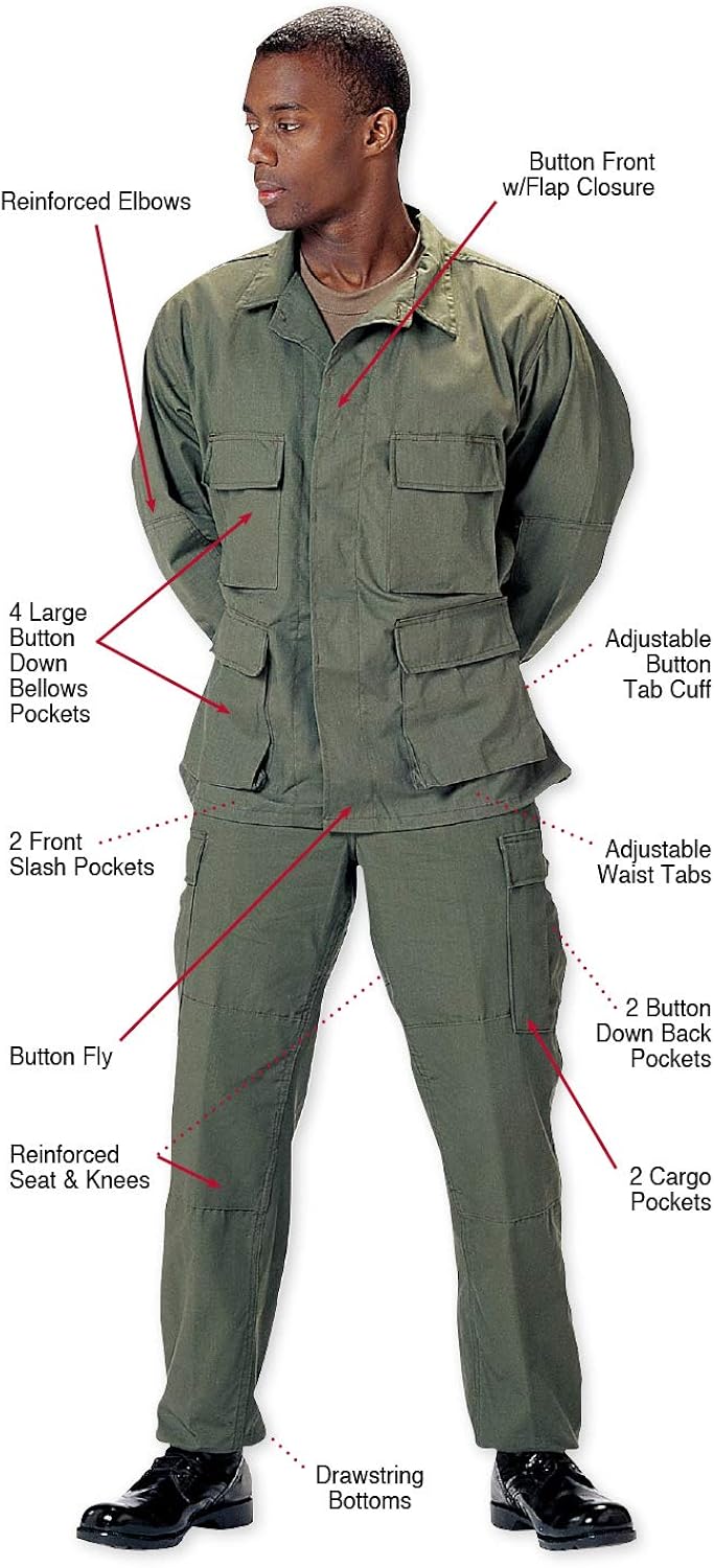 Rothco Solid BDU (Battle Dress Uniform) Military Shirts: Clothing