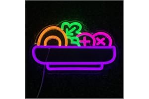 Sign Lamp Vegetable Neon Sign USB Powered Adjustable Brightness Neon Lights Suitable for Hung On The Door Wall and Balconies 