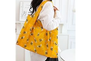 Foldable Reusable Shopping Bag - Eco-Friendly Pocket Grocery Tote, Waterproof & Machine Washable, Portable Travel Bag for Eve