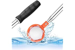 MONTELA GOLF Golf Ball Retriever Telescopic 9/12FT Golf Ball Retriever for Water Aluminum Alloy Golf Ball Water Retrievers Golf Accessories Golf Gift for Men