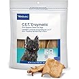 Virbac C.E.T.® Enzymatic Oral Hygiene Chews for Dogs, Small - Plaque & Tartar Control - Single Layer Beefhide with Exclusive 