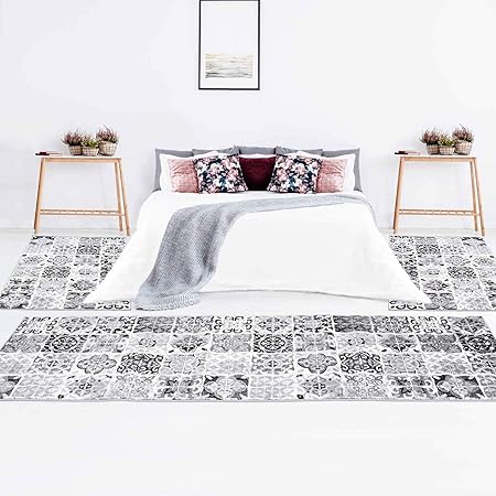 Carpet City Set Di 3 Tappeti Per Camera Da Letto Motivo
