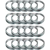 24 Rust Resistant Silver Mason Jar Replacement Rings, 70mm Regular Mouth Mason Jar Lids Silver Canning Jar Lid, Prevent leaka