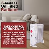 Belaco 800W Mini Oil Filled Radiator Portable 7 Fin Electric Heater Quiet view 6