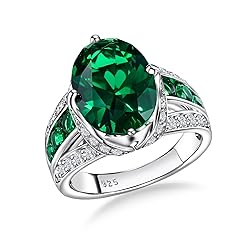 AGRULE May Birthstone Ring Size 6 Sterling Silver