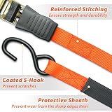 Ohuhu Ratchet Straps with Hook 8 Pack 4.5m x 25mm 680kg Break Strength view 3