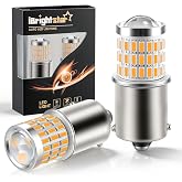 iBrightstar 1156 LED Bulb Amber, BA15S 1141 LED Turn Signal Bulbs Super Bright for Vehicle Blinker Lights and Turn Signal Lights, 2 Pack