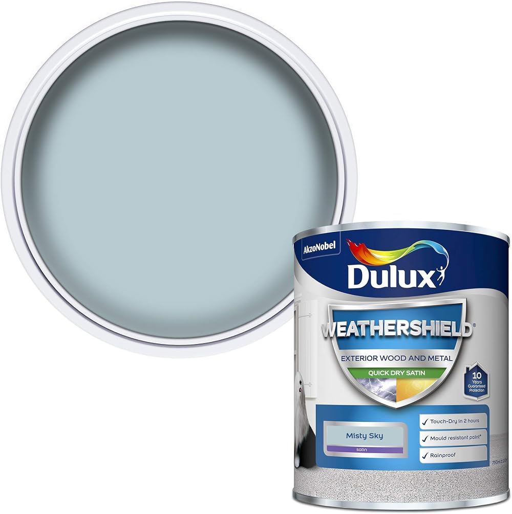 Dulux Weather Shield Quick Dry Satin Paint 750 ml Misty Sky