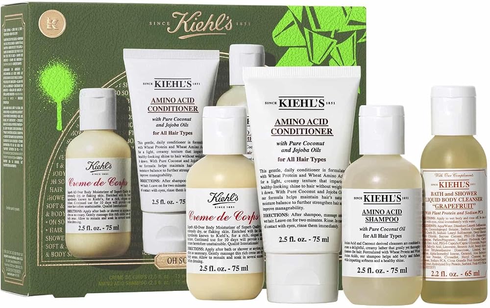 Kiehl's Holiday Gift Set Hair & Body Essentials Hydrates Nourishes