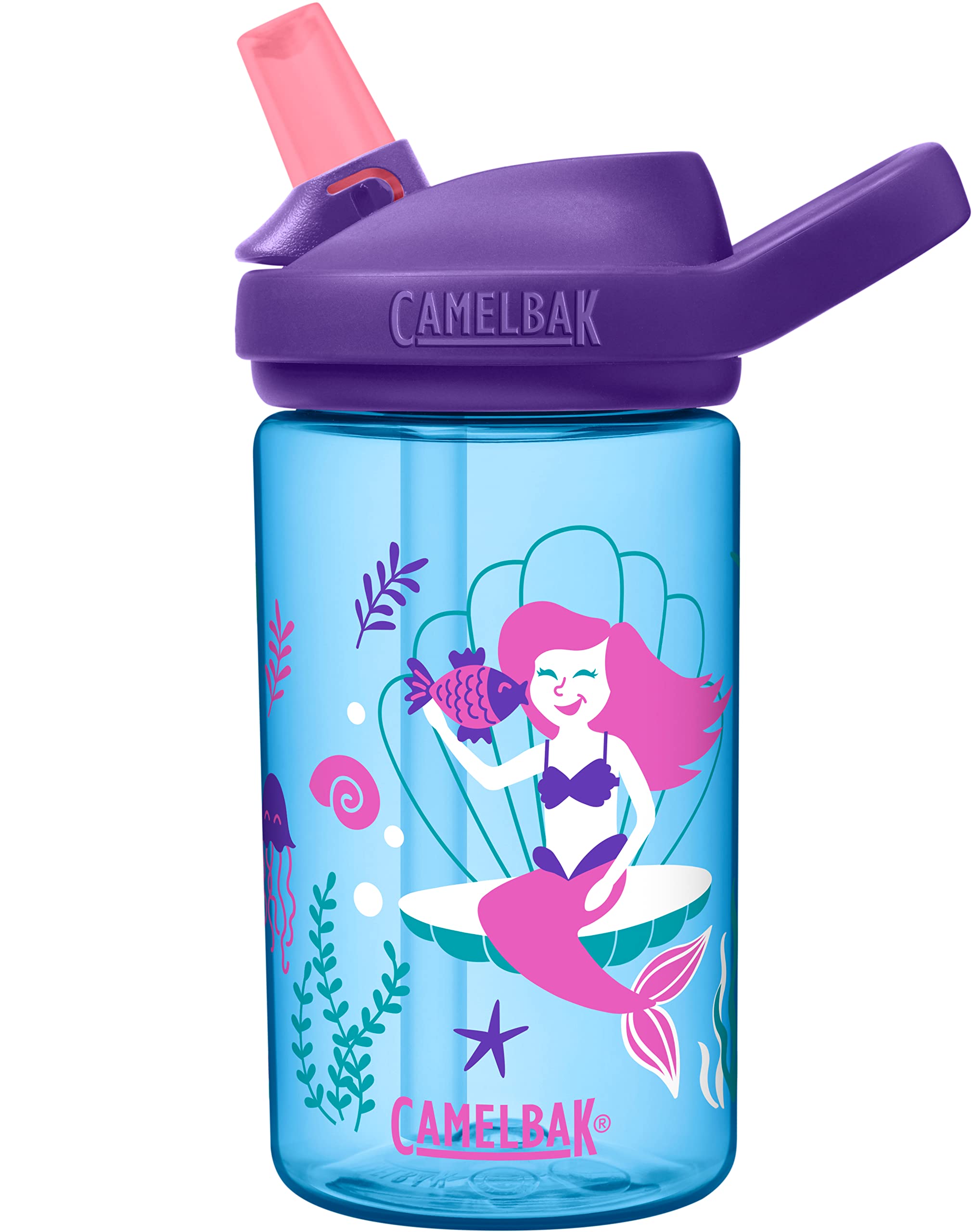 Photo 1 of CamelBak eddy+ 14oz Kids Water Bottle with Tritan Renew – Straw Top, Leak-Proof When Closed, Magical Mermaids