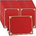 Oleitodh 150 Pcs Certificate Holders Bulk, Burgundy Diploma Covers Gold Foil Border, Document Covers for Letter Size 8.5x11 Award Certificates, Cardstock, Document Papers, Graduation