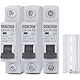 CHTAIXI 3 Pack 1 Pole Miniature Circuit Breaker, 20 Amp 120V/240V AC DIN Rail Mount Circuit Breaker, Thermal Magnetic Trip MCB C20